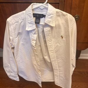 Ralph Lauren Boys White Button Down Shirt